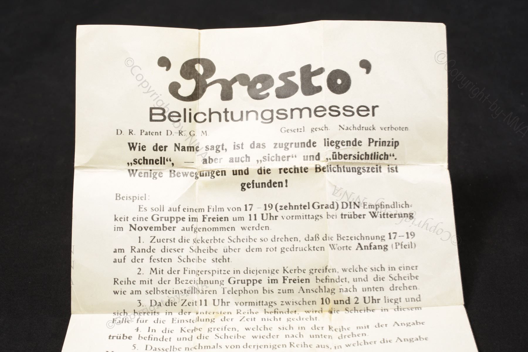 Misurare: Mechanische- Belichtungsmesser- Presto – Usato da St. Gallen venduto da Acer0110 4