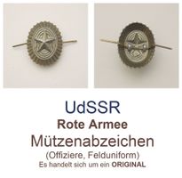 UdSSR 1950er Jahre  Rote Armee  Mützenabzeichen -Offizier