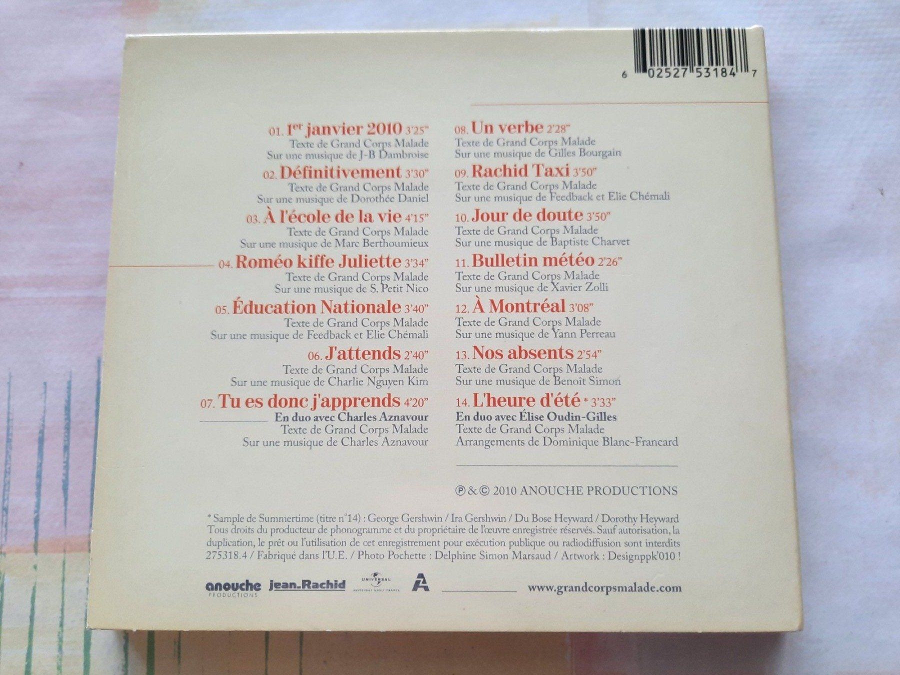 CDs: CD Grand Corps Malade - 3ème temps  – D'occasion à Pully par bro_n52j 1