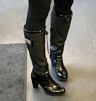 Bottes hautes Mimier matelassées noires Taille 37