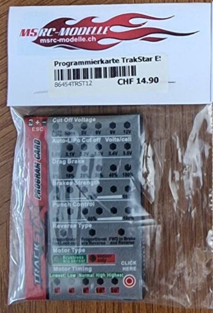 Modellismo RC: Turnigy TrackStar ESC Card Programing – Nuovo e nell'imballaggio originale da Trélex venduto da Arnaudyak 1