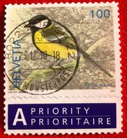 Nr.1237 mit VollStempel Zürich Kohlmeise 2007  