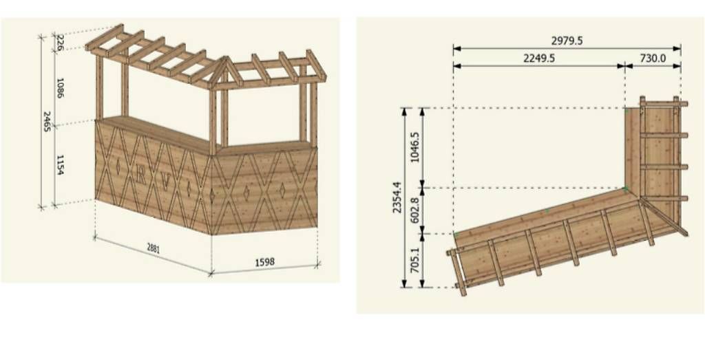 Ladenausstattungen & Messebau: Bartheke / Bar aus Holz zu verkaufen oder vermieten – Gebraucht aus Ranflüh von Gust8 1