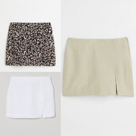 H&M 🤎 jupes en lin mélangé NEW! L (! prix/pièce)