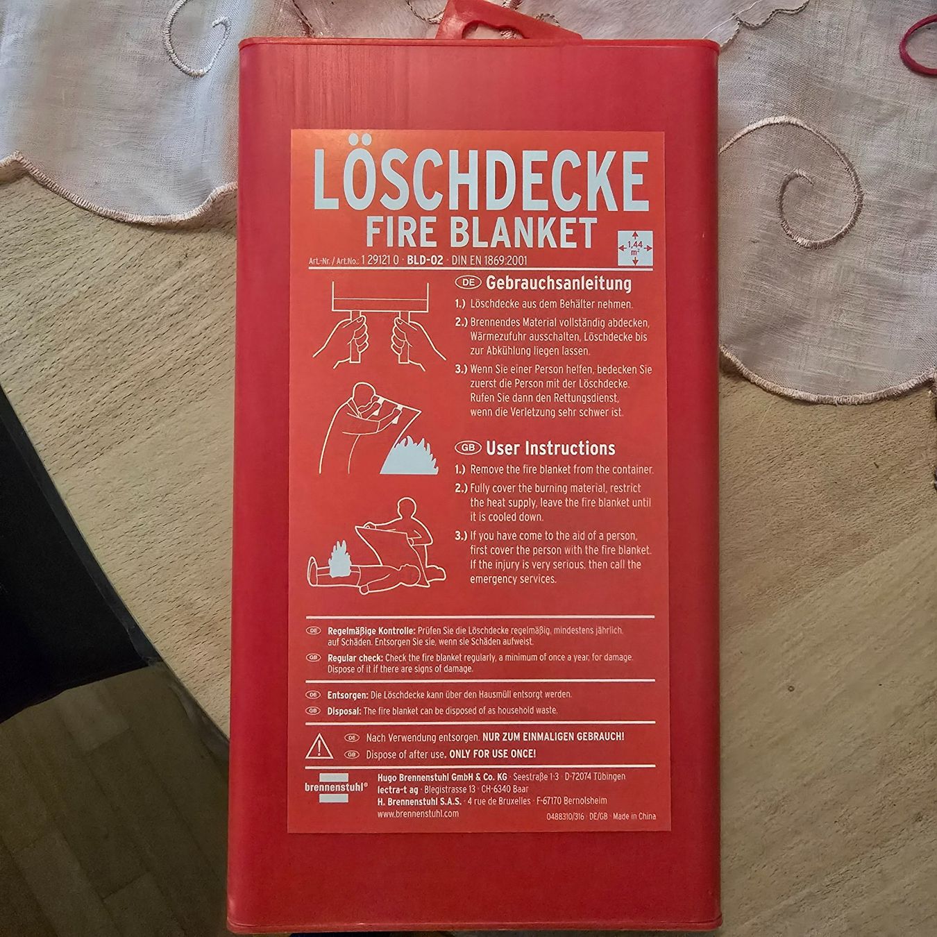 Coperte: Feuer Löschdecke BLD02 – Nuovo e nell'imballaggio originale da Baar venduto da AudiRS32024