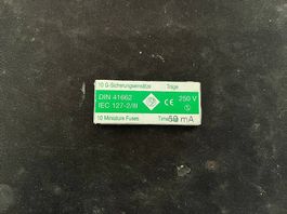 Püschel Sicherung 50mA 5x20mm träge