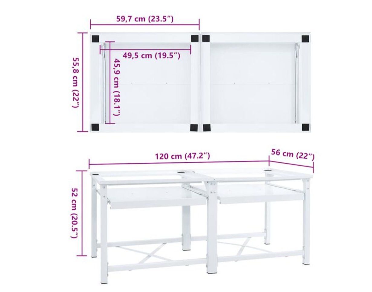 Scaffali: Plinth for Washing Machine with Sliding Shelves, White – Nuovo e nell'imballaggio originale da Sattel venduto da Zlata1 1