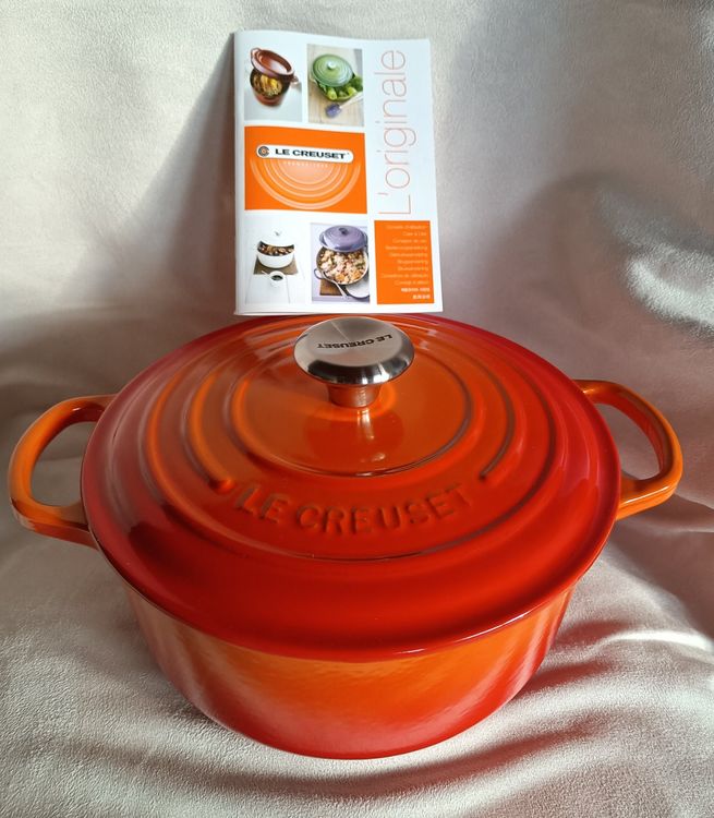 Cocotte Le Creuset Rouge Fonte émaillée - Ronde 23cm - Compatible Induction