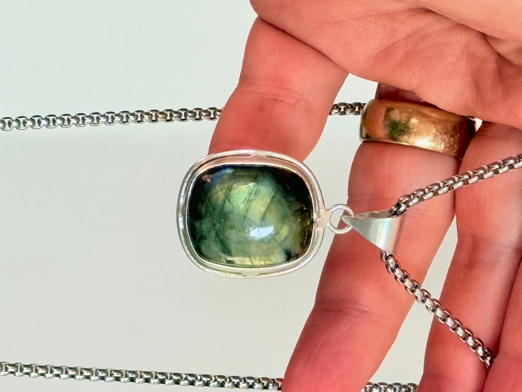 Catenine: Collier avec labradorite ✨ – Nuovo e nell'imballaggio originale da Genève venduto da AGBERG 2