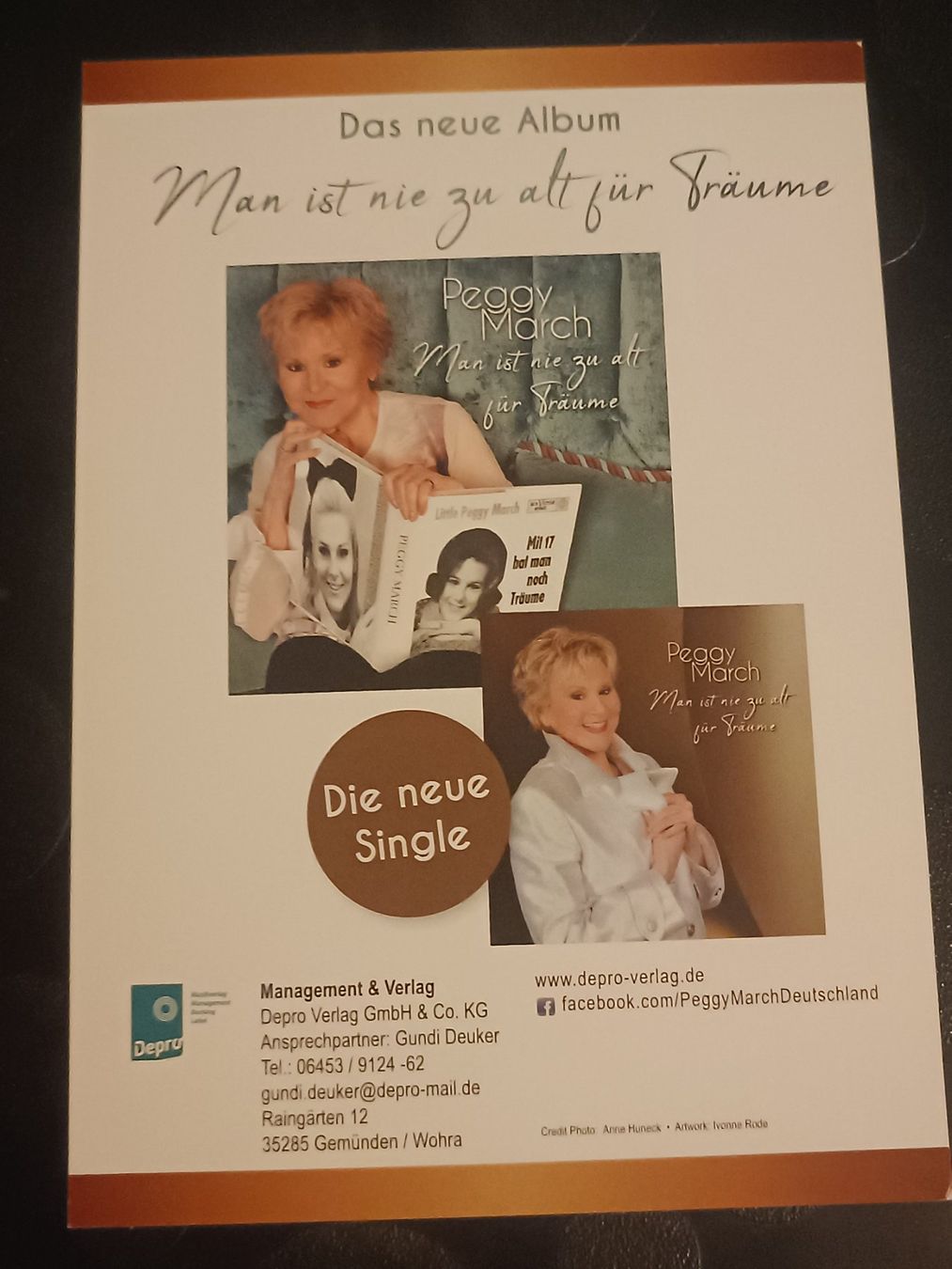 Autografi: Peggy March - Autogrammekarte - handsigniert – Usato da Menziken venduto da Artographs 1