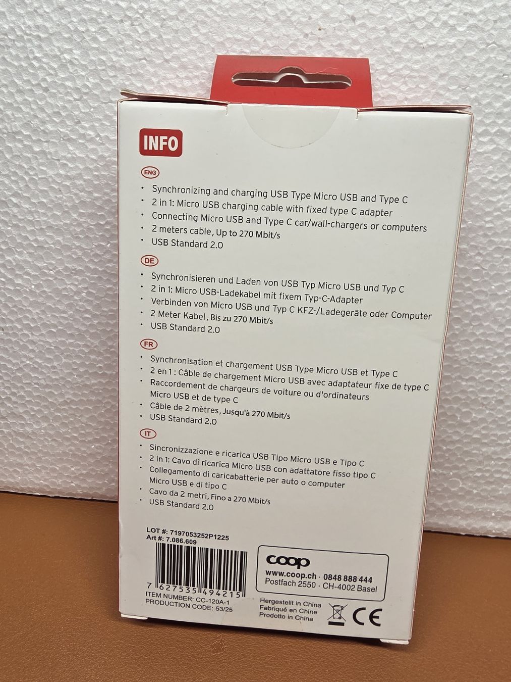 Cavi: 2in1 USB-Kabel Micro USB und USB-C, 2m, Neu & OVP – Nuovo e nell'imballaggio originale da Möhlin venduto da mic_lo 1
