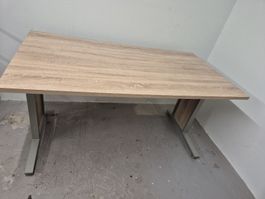 Schreibtisch Bürotisch Holzoptik Metallgestell B 150cm L 75c