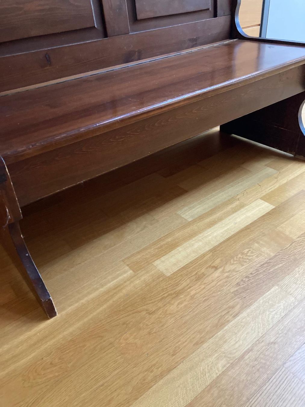 Panchine: Banc-coffre en bois massif avec rangement intégré – Usato da Aubonne venduto da J.Dettwiler 3