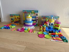 Lot 3 sets Play-Doh — Méga Pâtissier, Cupcakes, Safari