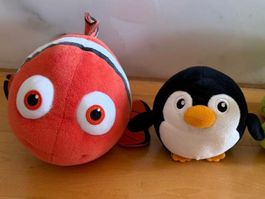 2 Plüschtier Freunde! Nemo-Fisch und Pinguin