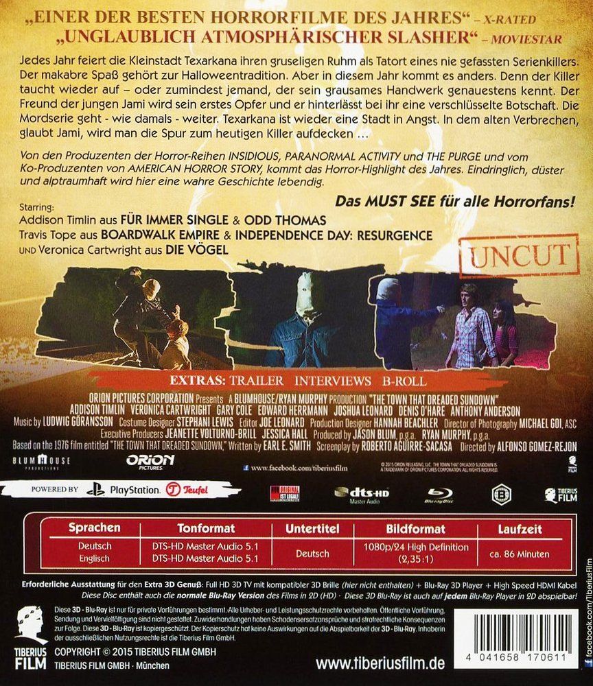 Tutti i DVDs: Warte, Bis Es Dunkel Wird (2014) UNCUT/Addison Timlin/BD – Usato da Volketswil venduto da cinephilia 1