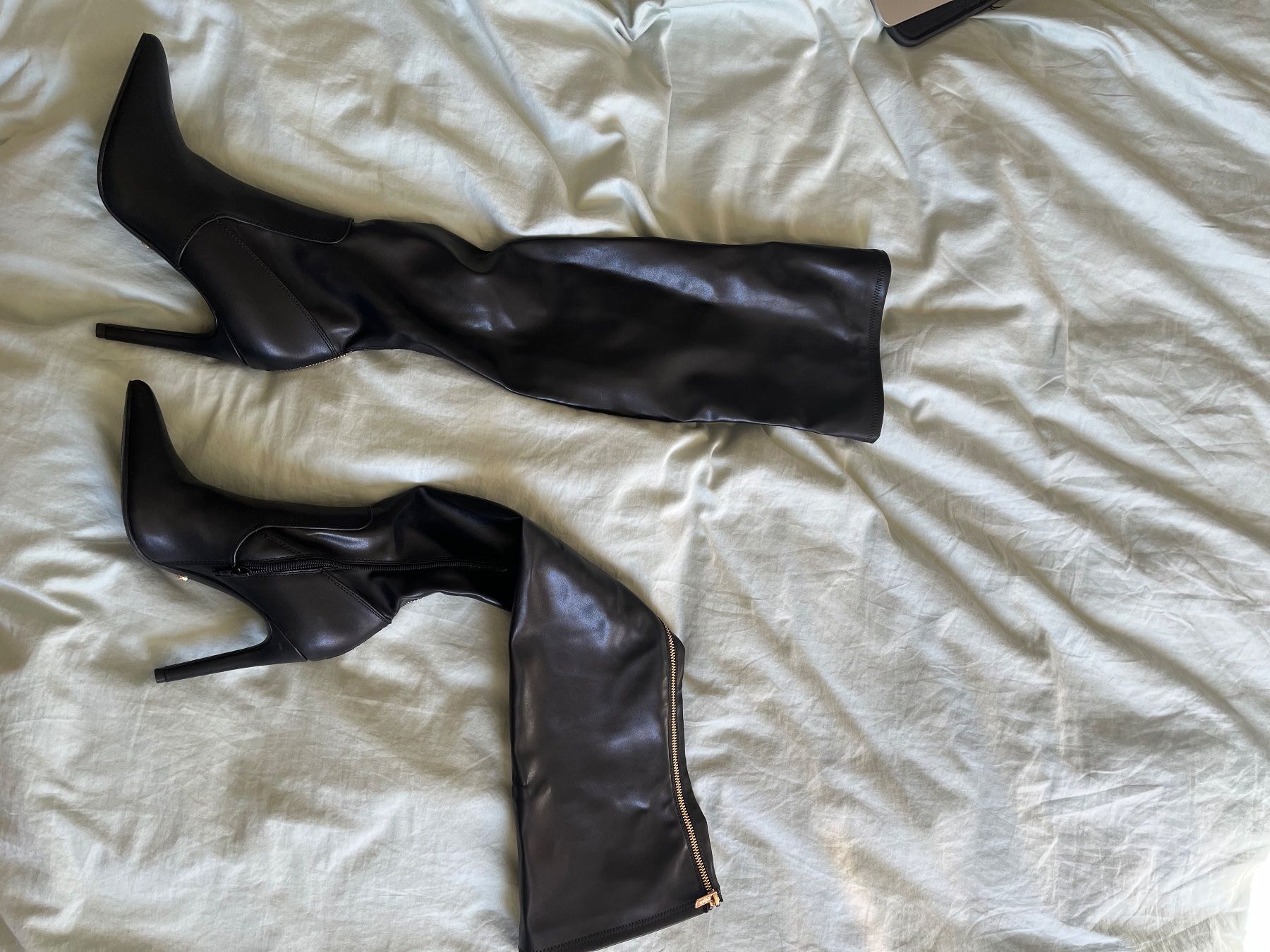 Buffalo Scarpe da donna: Buffalo Overknee Lederstiefel – Usato da Zürich venduto da nicoli.