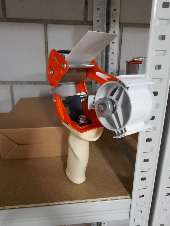 Produktbild von Manueller Stretchfolienabroller Aus Metall – Für Rollen 30-50 Cm Breite, Kern-Ø 38/50/76 Mm, Höhenverstellbarer Griff 48-68 Cm