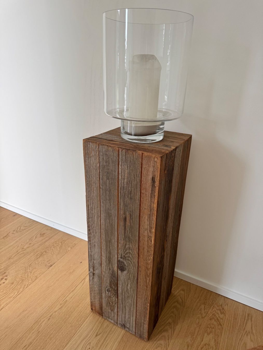 Sonstige Dekorationen & Accessoires: Holz Piedestal mit Glasvase – Gebraucht aus Weiningen ZH von Nicole0122 2