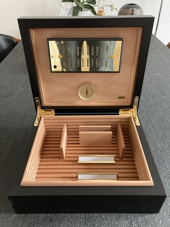 Adorini Humidor Schwarz 22.5x26.5x9.5cm Kaufen auf Ricardo