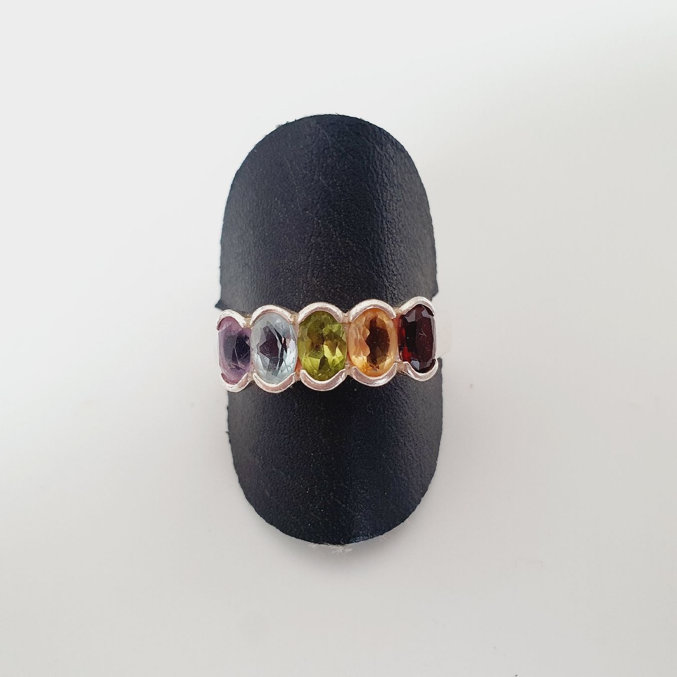 Anelli: Silberschmuck Ring mit 5 bunten Steinen Grösse 19,6 – Usato da Kreuzlingen venduto da Wunderkiste123 8