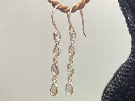 Ohrhänger in Silber 925 mit Polkidiamanten