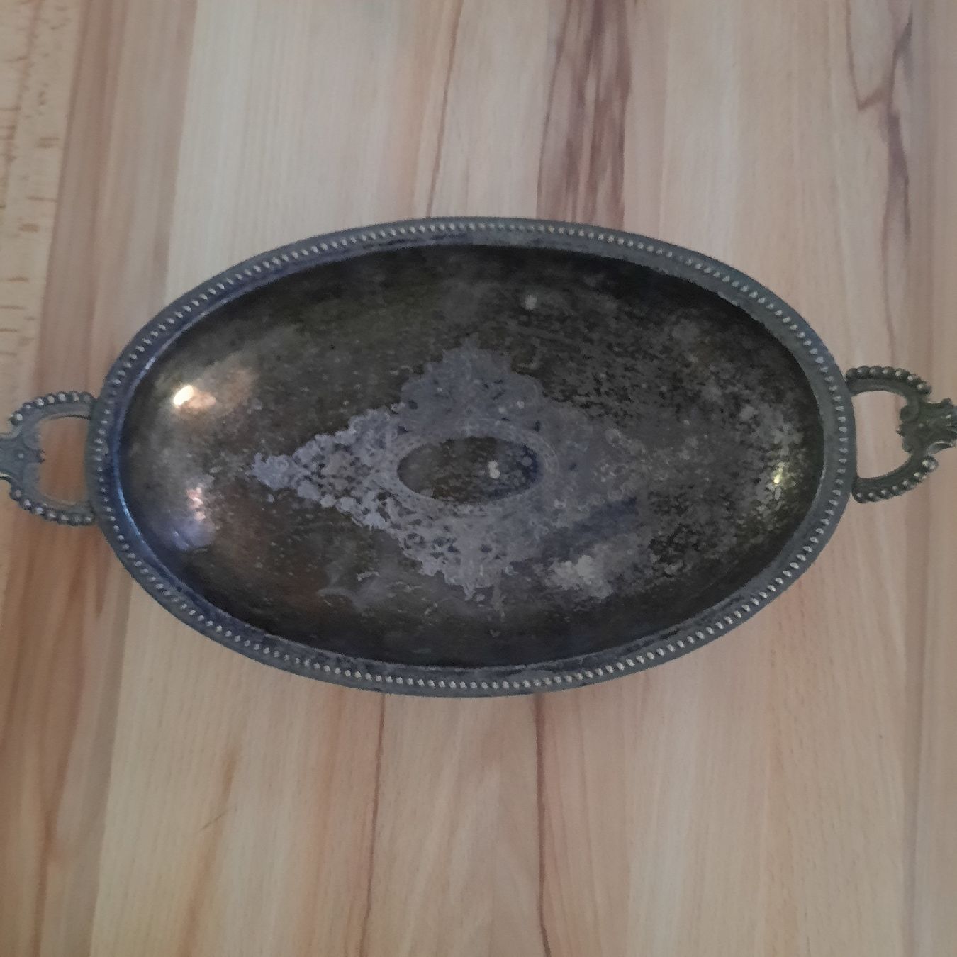 Schalen: Antike Schale mit Griffen versilbert Oval gebraucht – Gebraucht aus olten von Laterne50 1