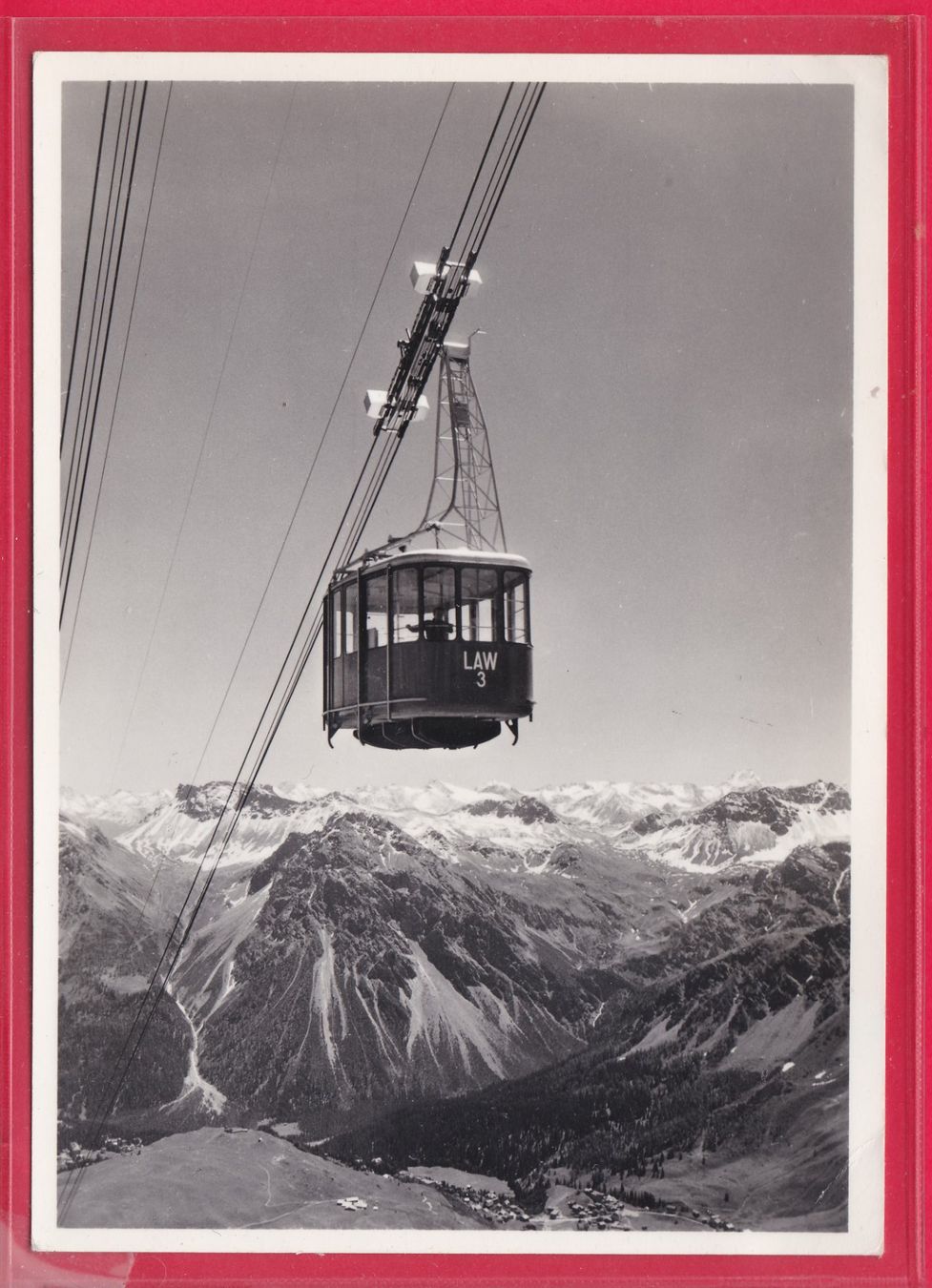 Ansichtskarten: LUFTSEILBAHN AROSA WEISSHORN, 2. SEKTION, – Gebraucht aus Oberrieden von Gebirgsstelze