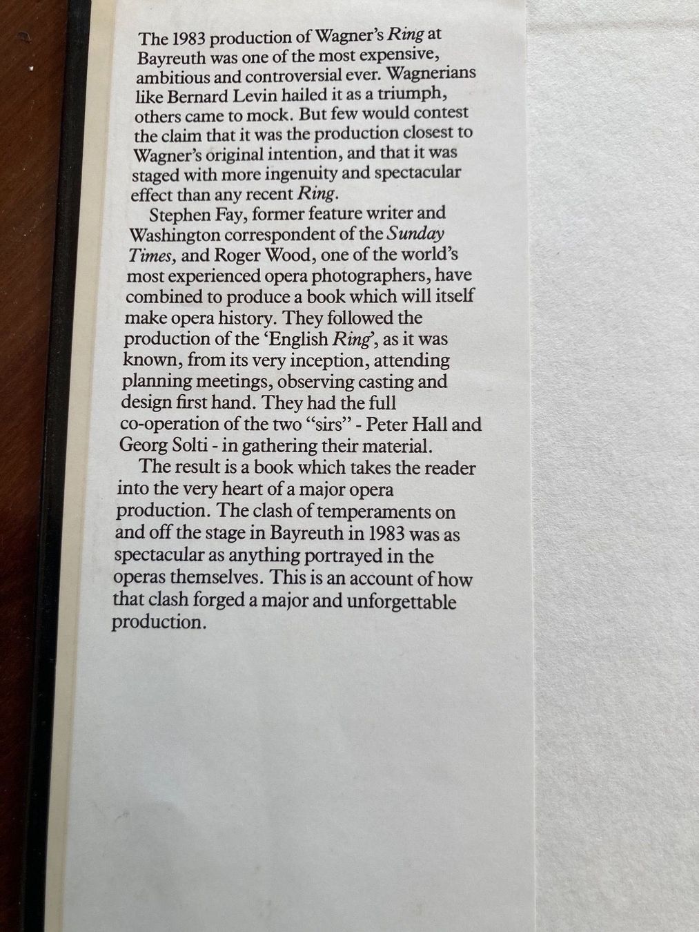 Libri: Wagner: The Ring – Usato da Châbles FR venduto da Tunturi7 1
