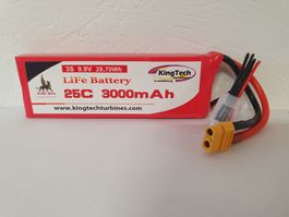 KingTech Turbinen-Akku LiFe 3000mAh 3S 9.9V 25C