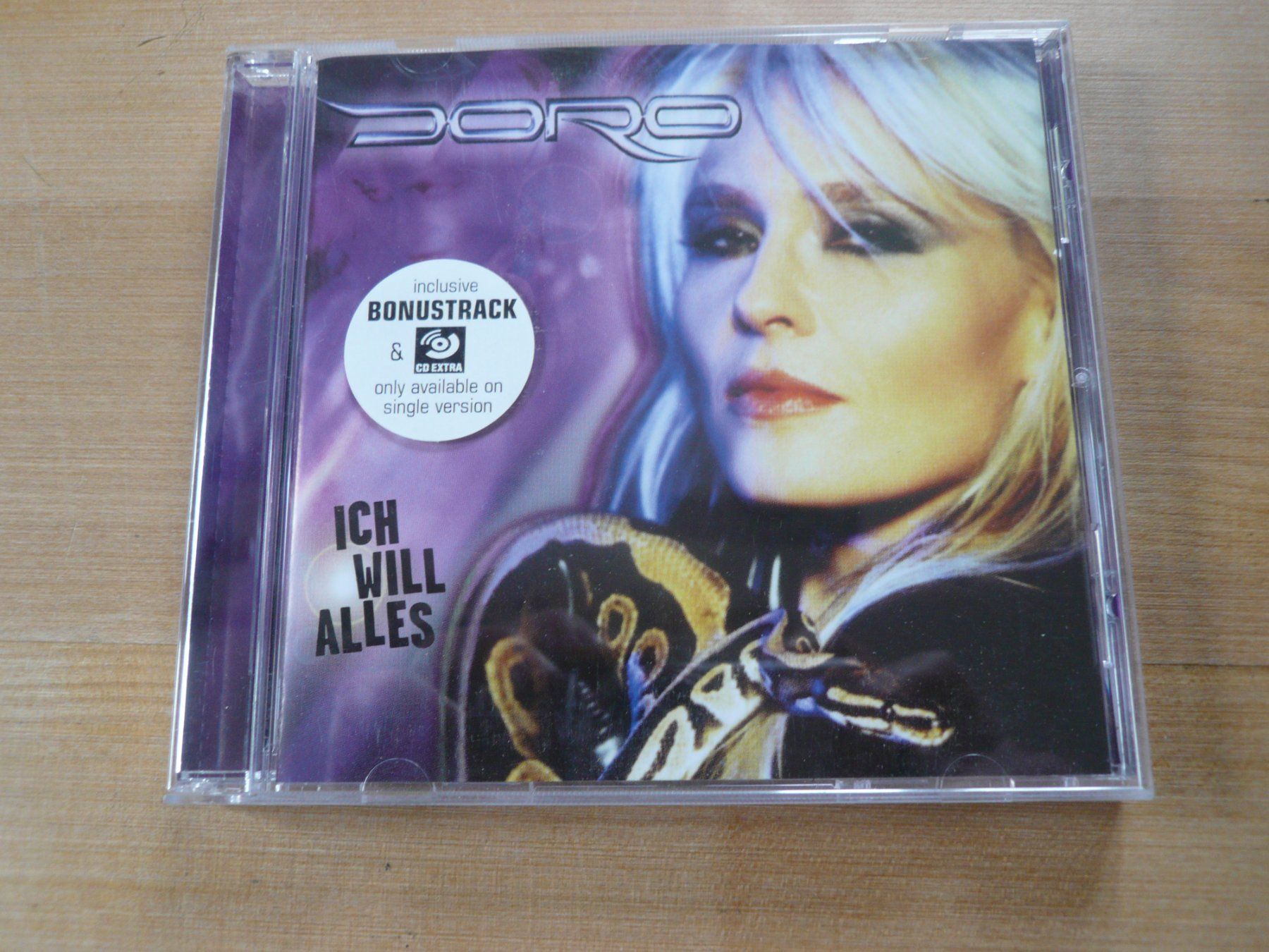 CD: DORO Ich Will Alles - CD Single - D 2000 - SPV 056-72053 – Nuovo e nell'imballaggio originale da Zofingen venduto da mooni89
