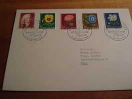 FDC Pro Juventute 1958m gelaufen