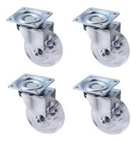 Rollen SET 4 Stück 50mm Vollgummi transparent - NEU