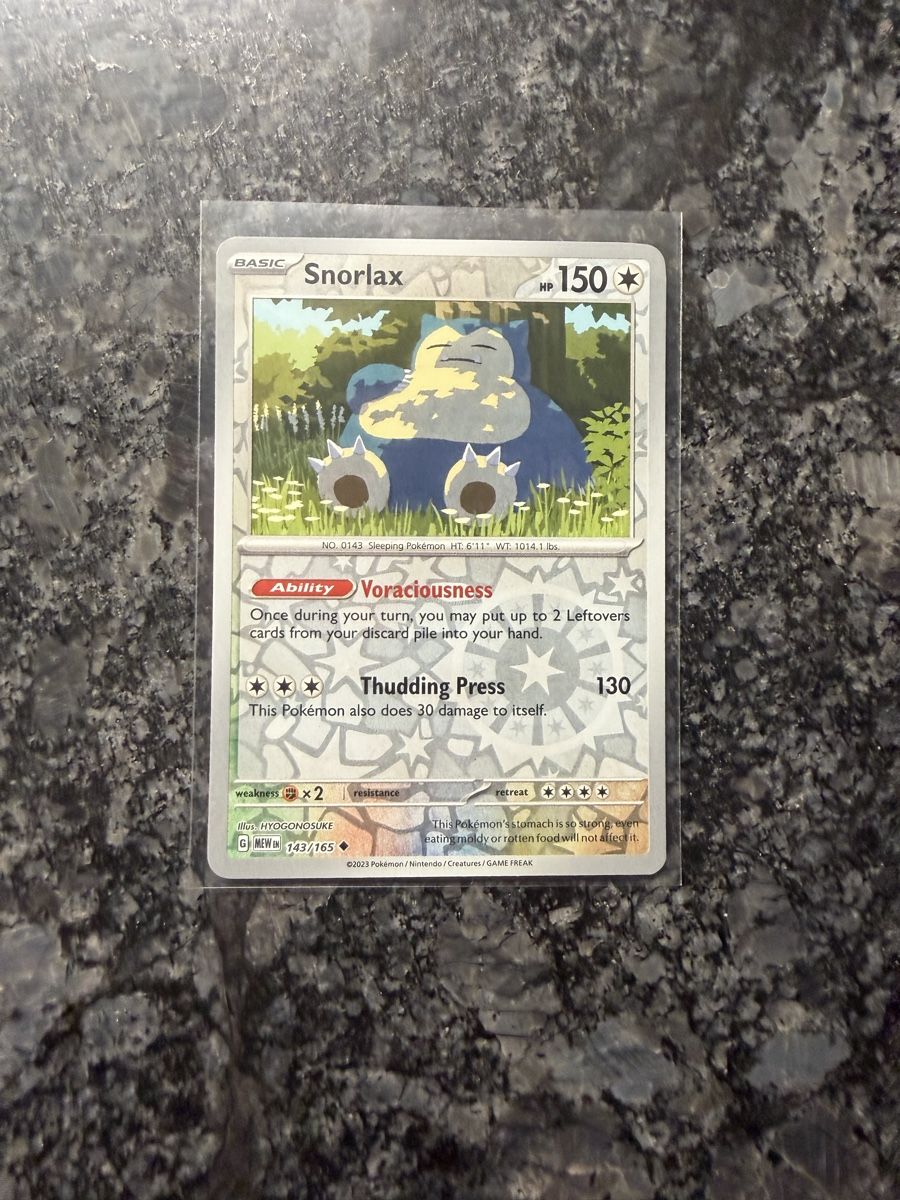 Pokémon Carte collezionabili: Snorlax Reverse Holo 143/165 151 – Nuovo (secondo la descrizione) da Gränichen venduto da eni_vn8k
