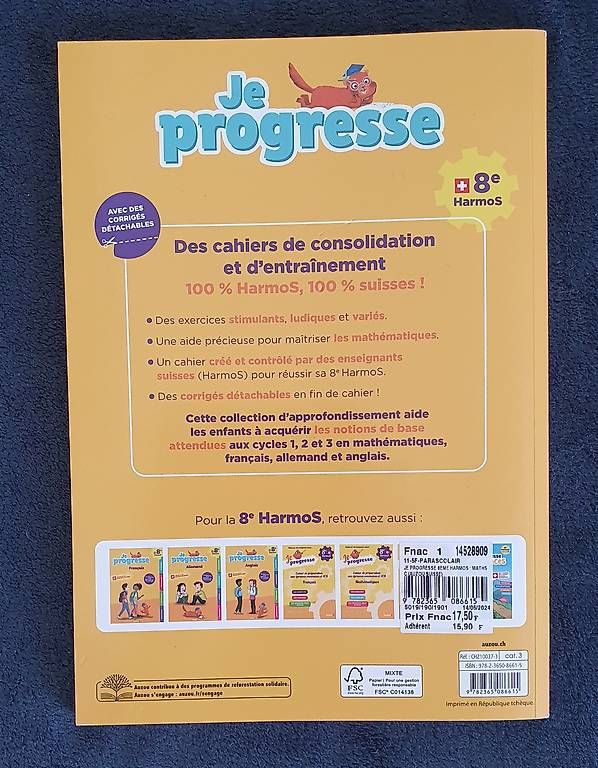 Libri: Français + maths 8 Harmos Je progresse – Usato da Servion venduto da meno999 4