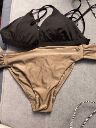 Bikini, Grösse 42, Schwarz/Gold für Strand!