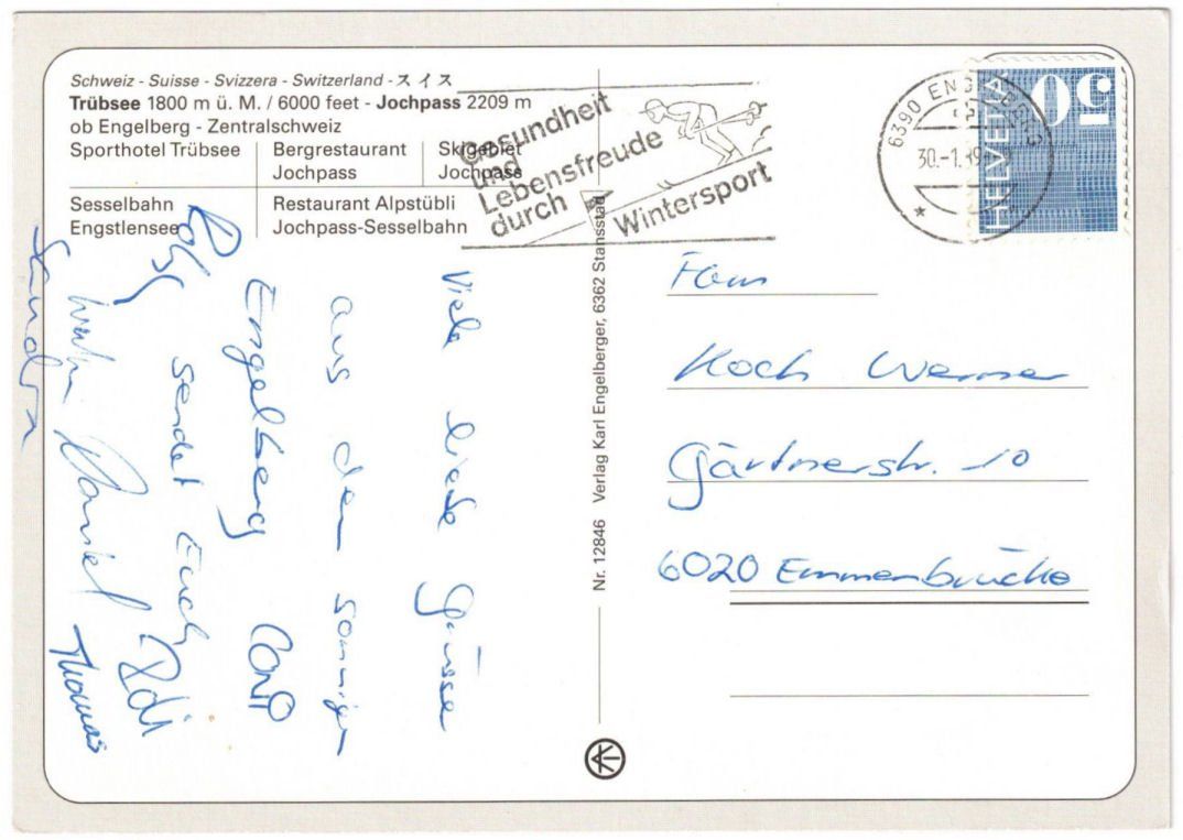 Cartoline postali: Engelberg - 5 Bild AK Jochpass – Usato da Binningen venduto da Mountainrider 1