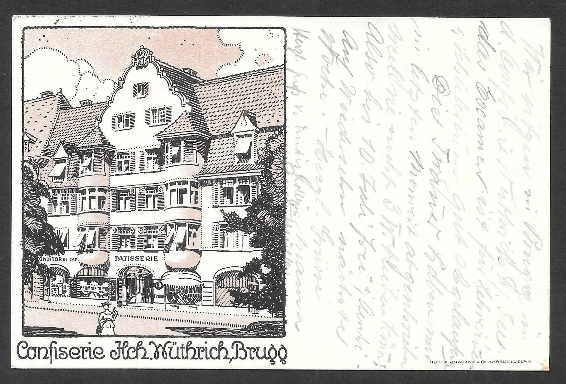 Cartes postales: Brugg Confiserie Hch. Wüthrich – D'occasion à Olten par clotaldi
