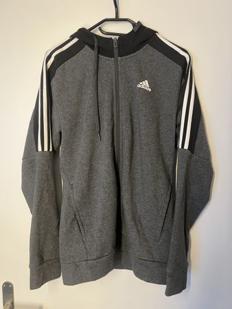 Adidas Trainingsjacke Jacke  mit Kapuze, Grau, Grösse S