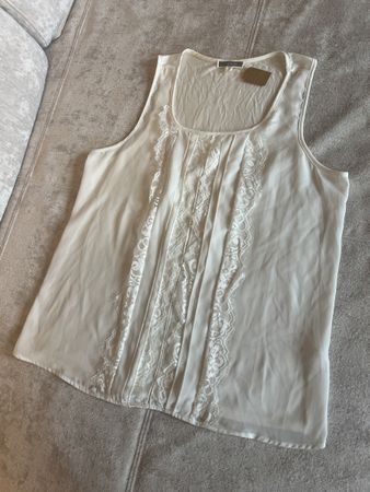 Top / haut / blouse Pleione dentelle blanc cassé - taille M