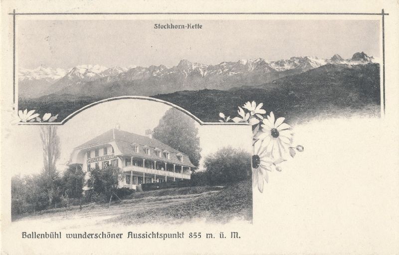 Cartoline postali: Ballenbühl - Aussichtspunkt + 1934 – Usato da Emmenbrücke venduto da teestube