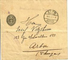 Streifband 1907 - Briefmarkenbörse Bern