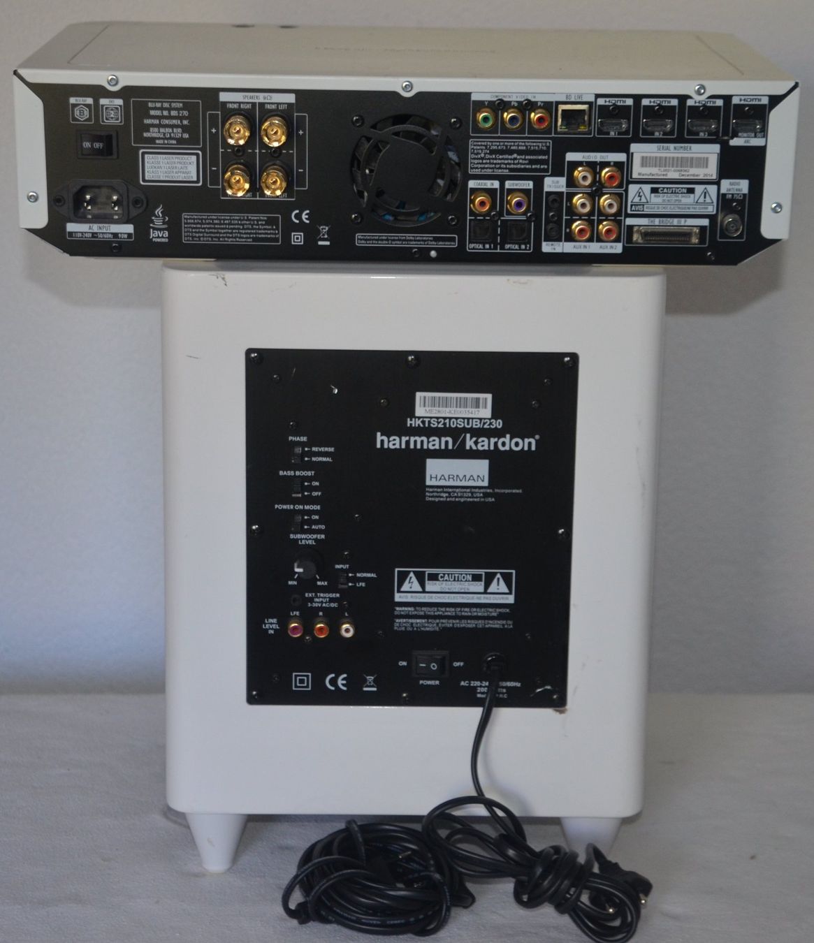 Harman-Kardon Home Cinema: Harman Kardon BDS-270 3D + HKTS 210 SUB 210SUB – Difettoso da Collonges venduto da arashee 3