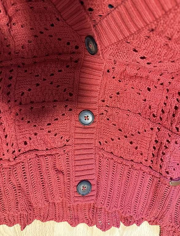 Jacken: Roter Strick-Cardigan – Gebraucht aus Alchenflüh von selina077 3