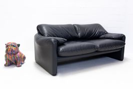 Cassina Maralunga Sofa Leder Dunkelgrau - Lieferung möglich