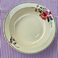 Vintage Suppenteller mit Blumenmuster, ca. Ø 25cm