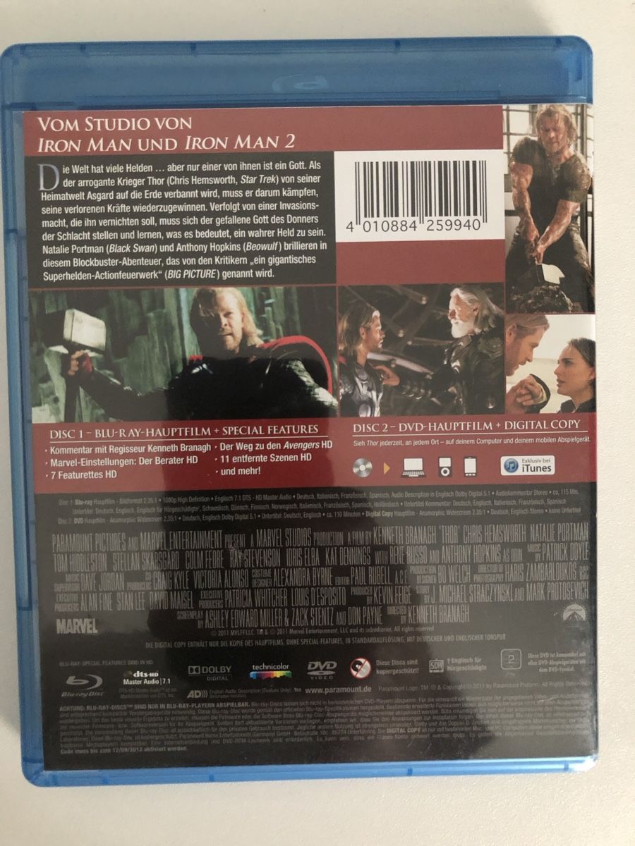 Tutti i DVDs: Thor - Blu-ray, - Marvel – Usato da Stein AG venduto da isi_R35 1