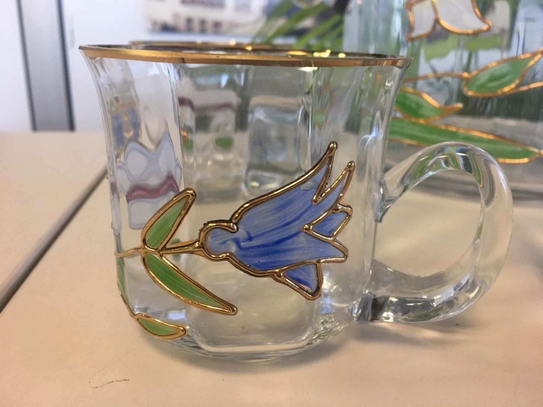 Gläser: Bowle mit Deckel und Tassen dazu Tiffany – Gebraucht aus Brügg BE von rutschimedizin 1