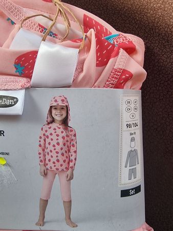Kinder Badeset Erdbeermuster Grösse 98/104 neu