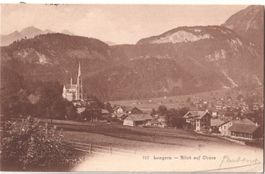 LUNGERN: Aussenquartier Obsee, Bahnpost- & Stabstempel 1905